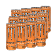可口可乐（Coca-Cola）魔爪维生素功能即饮饮料罐装无糖添加原味水果味运动健身能量饮料 魔爪柑橘330ml*12罐
