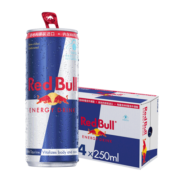 红牛（Red Bull）800mg牛磺酸维生素功能饮料 原味含汽 欧洲进口250ml*24罐