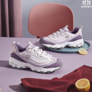 SKECHERS 斯凯奇 冬季加绒女鞋奶茶熊休闲鞋厚底增高老爹鞋复古保暖熊猫鞋松糕