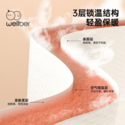 威尔贝鲁（WELLBER）儿童睡袋分腿纯棉夹棉秋冬空气层婴儿宝宝防踢被子 豹子（18-22℃） 75(建议身高80-90cm宝宝)