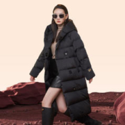 GOLDFARM 高梵 女王八格羽绒服长款爆款连帽保暖加厚