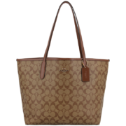 京东百亿补贴:蔻驰（COACH）女士CITY单肩手提包托特包卡其色/棕色5696IME74