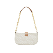 京东百亿补贴：MICHAEL KORS 迈克.科尔斯 CARMEN链条老花单肩包新月包女包 小号 香草白