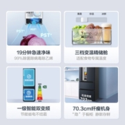 美的（Midea）439升急速净味冰箱法式多门一级变频大容量家用囤货电冰箱 BCD-439WFPZM(E)
