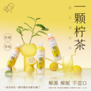 HEYTEA喜茶 一颗柠茶低糖0脂果汁茶饮料 450ml*12瓶
