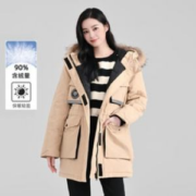 20点开始： DEBRAND 女士多口袋保暖毛领连帽羽绒服