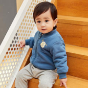 懿琪宝贝 宝宝外套春秋季加绒男童棉服加厚