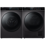 再降价、PLUS会员：Haier 海尔 EG100BDC189SU1+GBN100-189U1 热泵式洗烘套装 玉墨银