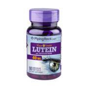 PipingRock 朴诺成人叶黄素 缓解视疲劳LUTEIN 40mg90粒高含量含玉米黄质护眼胶囊美国原装进口 日常保健