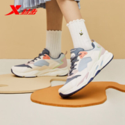 特步（XTEP）迪丽热巴明星同款天乘国潮女鞋运动鞋女休闲鞋时尚潮流鞋女老爹鞋 8-米兰灰 35