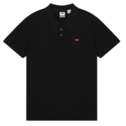 Levi's李维斯2023夏季男士经典短袖POLO领T恤男女同款复古休闲轻薄舒适 黑色0005 S