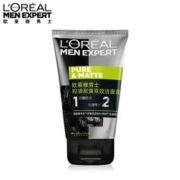 拍2件欧莱雅男士炭爽双效控油洁面100ml*2