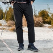 TECTOP 探拓 冲锋裤男冬季保暖加绒加厚软壳裤女长裤防风防水登山裤 男款黑色 XL