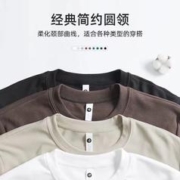 JINGDONG 京东 2023秋冬款400g德绒双面纱男士长袖圆领衫商务休闲男打底衫