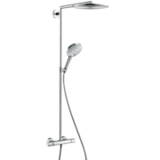 汉斯格雅（Hansgrohe） 德国原装双飞雨300mm顶喷恒温淋浴管花洒套装 大顶喷恒温龙头杆长1m