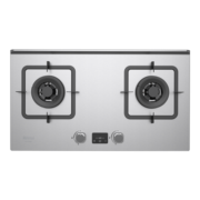 林内（Rinnai）天燃气灶双灶 嵌入式5KW超大火力猛火智能定时灶具 不锈钢面板 JZT-2E08MT 天然气  以旧换新
