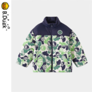 B.Duck小黄鸭童装儿童羽绒服2023新款男童外套冬季女童上衣 BF5316004（藏蓝） 105cm