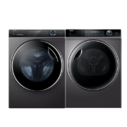 双11预售、PLUS会员：Haier 海尔 纤美系列 XQG100-BD14176LU1+HBNS100-FQ176U1 热泵式洗烘套装