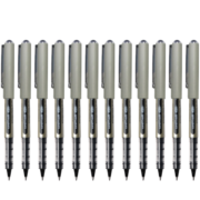 三菱（Uni）直液式中性笔UB-157耐水子弹头走珠笔 黑色0.7MM 12支装