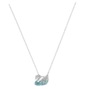 施华洛世奇（SWAROVSKI）【品牌官方直售】施华洛世奇天鹅 ICONIC SWAN  项链 优雅魅力 蓝色渐变（小） 5512094