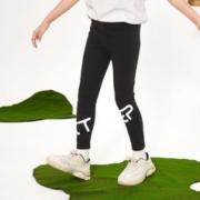 XTEP 特步 | 2022春季儿童字母印花打底裤 女童中大童时尚百搭运