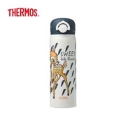 THERMOS 膳魔师 卡通进口不锈钢保温杯小鹿BambiJNR-502-BBOWB 500ml 黑白