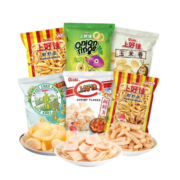 上好佳膨化小零食虾片虾条5-6g装42包 42包