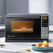Midea 美的 PC20M5T变频蒸烤一体下拉门设计平板速热20L家用微波炉