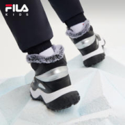 FILA 斐乐 童鞋儿童靴子2023秋冬新款男女中大童加绒保暖大棉鞋