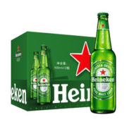 Heineken 喜力 啤酒瓶装500ml*12瓶整箱装经典风味麦芽啤酒 整箱
