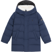 哈吉斯（HAZZYS）品牌童装男童羽绒服冬新品儿童羽绒服中长款时尚保暖中大童羽绒服 藏蓝 155