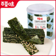 Be&Cheery 百草味 芝麻夹心海苔脆罐装40g巴旦木紫菜海苔碎即食休闲零食小吃