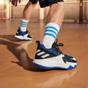双11预告、10日20点开始：adidas阿迪达斯官方利拉德CERTIFIED男女签名版实战篮球运动鞋 黑色/白色/蓝色 40(245mm)