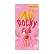 格力高(glico)百奇系列 百奇草莓味涂层饼干棒休闲零食下午茶饼干55g/盒