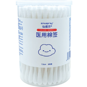 plus会员：仙诺贝 医用棉签双头纸棒  7.5cm/支 100支装