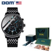 DOM 多姆 腕表 时尚潮流防水石英男表M-1713BK-1M s