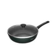 ASD 爱仕达 炒锅晶石不粘锅平底麦饭石色大煎锅30cm家用炒菜锅电磁炉通用30S