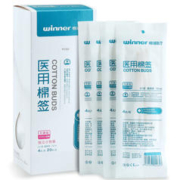 winner 稳健医疗 稳健(Winner)医用无菌消毒棉签棒10cm*5支*20袋/盒(100支)