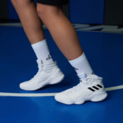 adidas阿迪达斯官方Pro Bounce男子舒适团队款实战篮球运动鞋 白/黑 41(255mm)