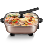 九阳（Joyoung）京品家电 电火锅家用多功能电热锅 麦饭石色不粘锅 6L大容量电煮锅HG60-G91