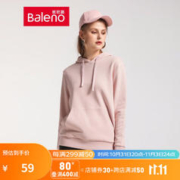 Baleno 班尼路 秋款套头连帽卫衣女小清新潮流弹力百搭少女风上衣 R70 M