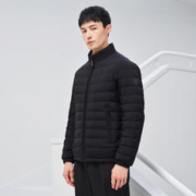 TANBOER 坦博尔 轻奢鹅绒羽绒服男短款立领雪山渐变便携外套