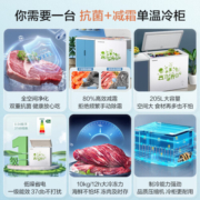 容声(Ronshen) 205升 冷藏冷冻转换冰柜 单温冰箱 BD/BC-205MB