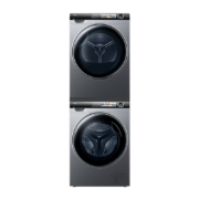 预售、PLUS会员：Haier 海尔 G100368BD14LSU1+HGY100-F376U1 热泵式洗烘套装 极夜灰