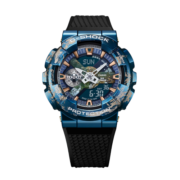 卡西欧（CASIO）G-SHOCK 时间战士系列时尚手表防水运动男表石英手表 GM-110VB-1APFS复古银机甲