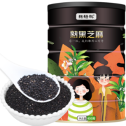 硃碌科 炒熟黑芝麻450g罐装 低温炒制熟芝麻 免洗干吃香醇饱满 代餐杂粮