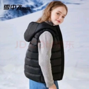 雪中飞2023儿童羽绒马甲外套男童薄款女童中大童秋冬轻薄外穿童装 黑色 150cm