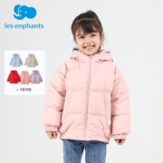 丽婴房（Les enphants）童装儿童宝宝羽绒服厚款保暖外套男女童鹅绒多彩羽绒上衣冬 中国红 90CM/2岁