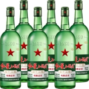 88VIP：红星 二锅头 绿瓶 43%vol 清香型白酒 750ml*6瓶 整箱装