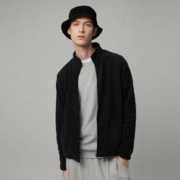 限移动端、京东百亿补贴：YANXUAN 网易严选 摇粒绒外套冲锋衣内胆夹克情侣保暖基础户外休闲男女抓绒 摇粒绒男式-墨黑色升级款 S
